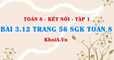 Bài 3.12 trang 56 SGK Toán 8 tập 1 Kết nối tri thức